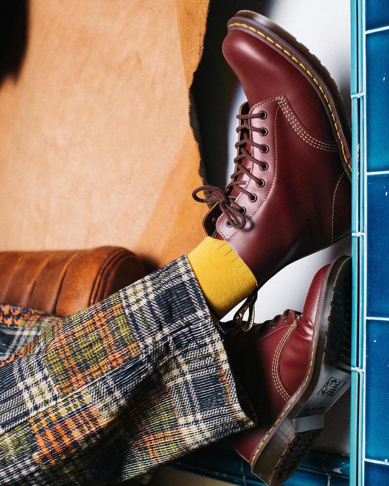 Dr Martens 1460 Vintage Made in England Snørestøvler Dame Rød | DK 212OKI